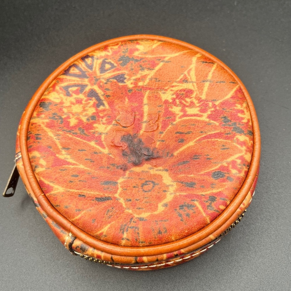 Patricia Nash Round Zip around Coin Purse 4 x 4 Rustic‎ Nature